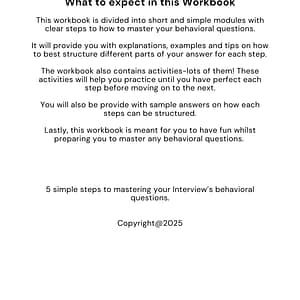 Mastering your Interview's Behavioral Questions workbook-(digital download) - Image 7