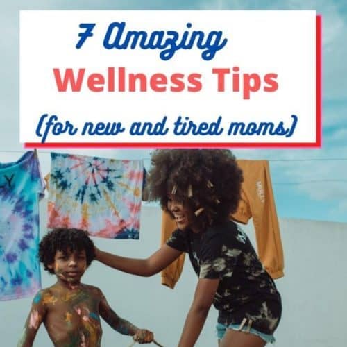 Mom displaying physical wellness with son by playing.