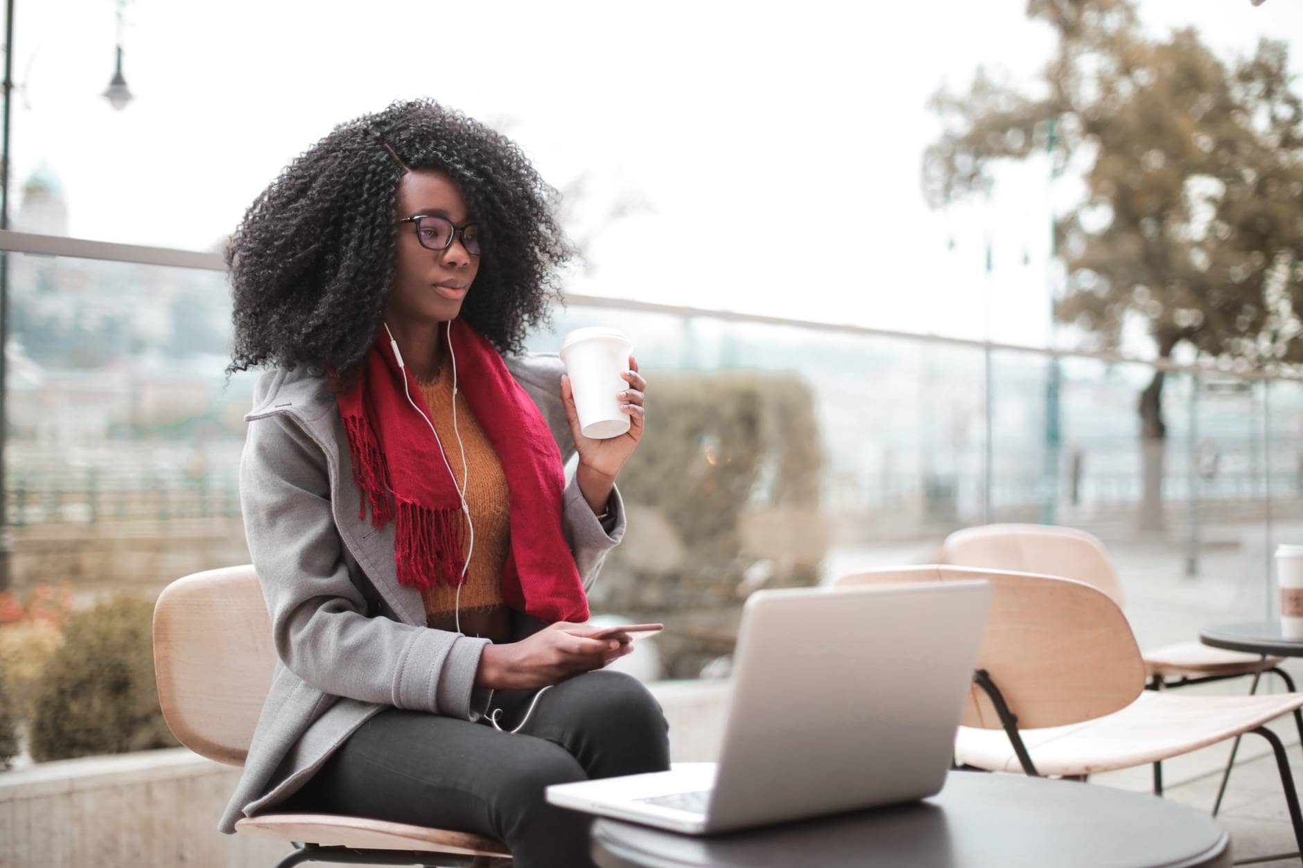 College student applying for Scholarships to fund her education.