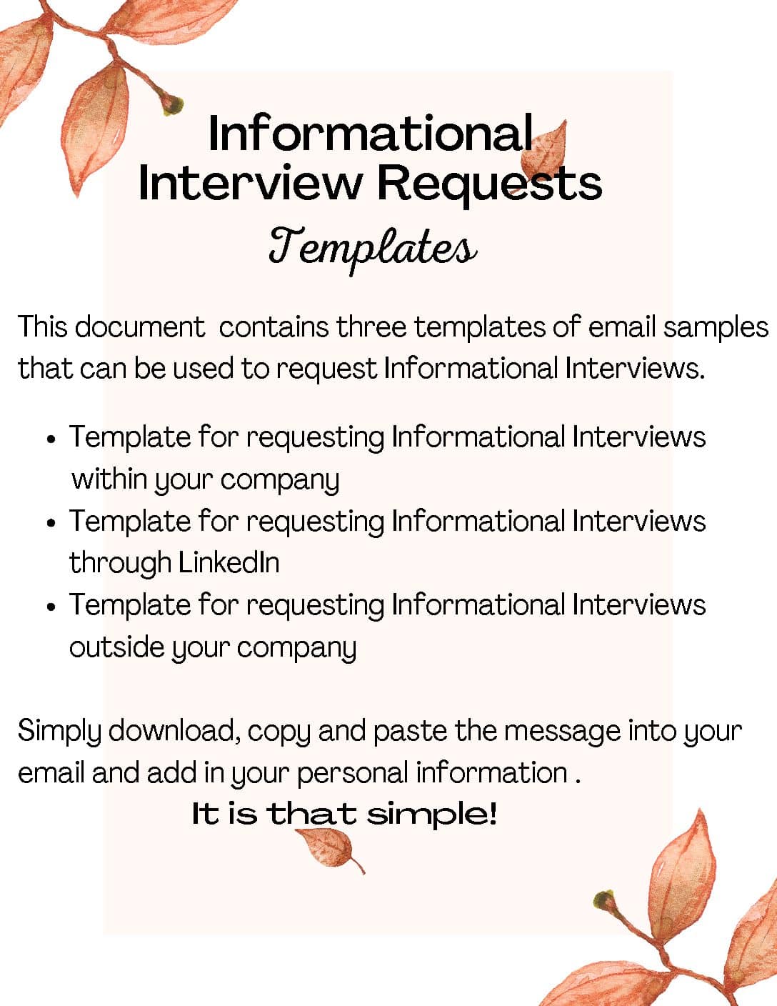 How To Write An Email For An Informational Interview